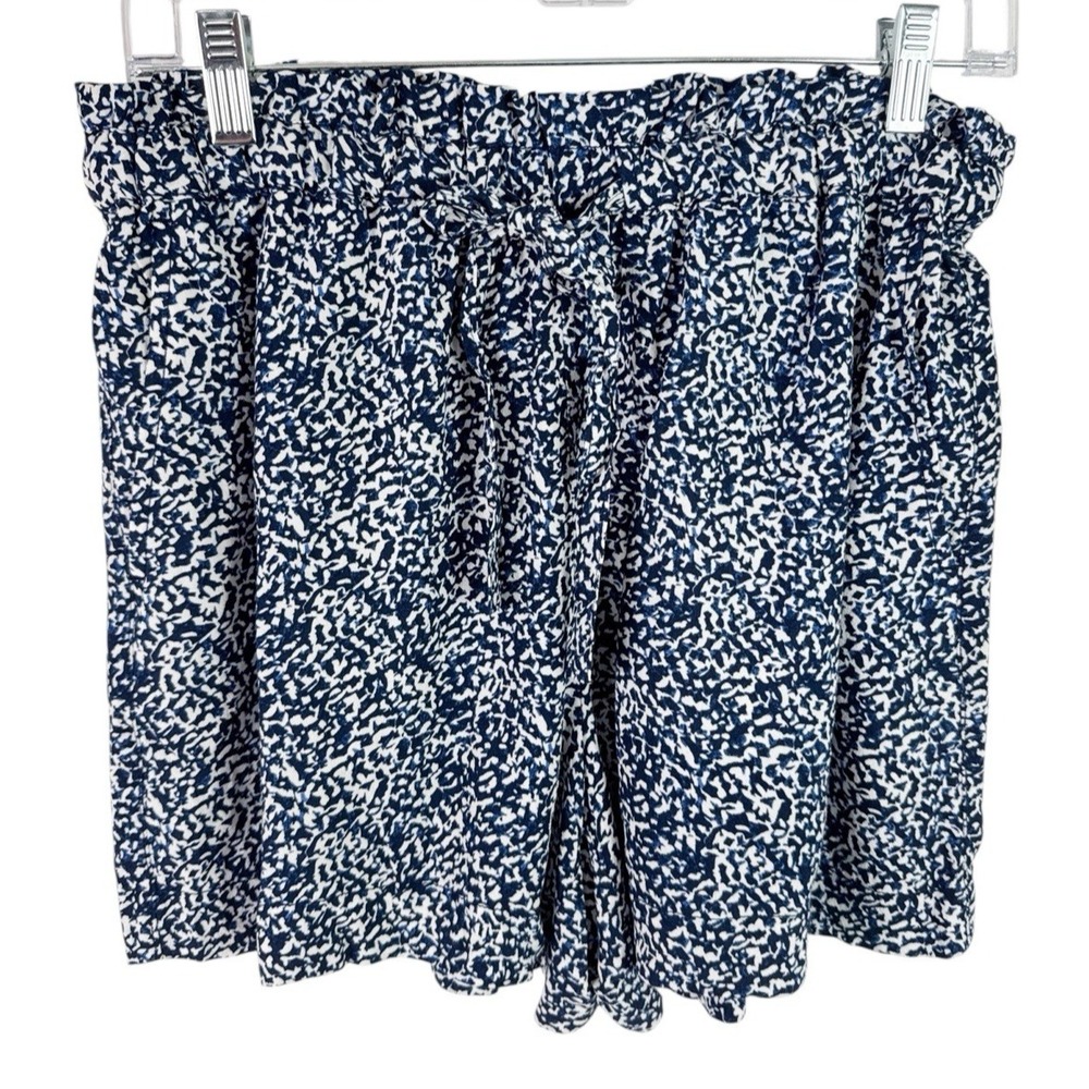 Madewell Women's‎ S Pull On Relaxed Shorts Blue White NWT Inseam 3.75"